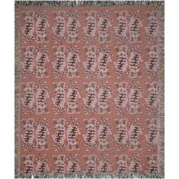 Pink Groovy Tiger Pattern Woven Cotton Throw Blankets - thumbnail 4