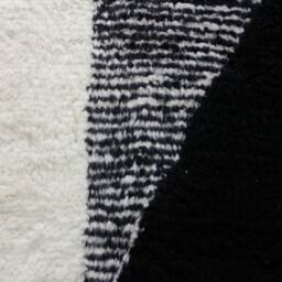 Beni Ourain Rug Personalized - Kilim Living Room Home Decor Fabric Black & White Tapis Azilal Soft Wool - thumbnail 3