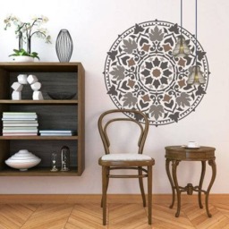 Cottage Garden Mandala Stencil - Mandala Wall Stencil Large Wall For Painting On Wood- Better Than Decal - thumbnail 2