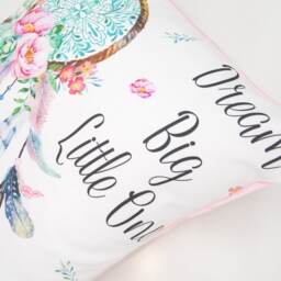 Dream Big Little One Pink Dreamcatcher Cushion Cover - thumbnail 2
