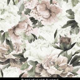 Classic Bouquet Of Roses Removable Wallpaper, Repositionable, Peel & Stick, Wall Decor, Covering, Adhesive, Floral Mural #146 - thumbnail 4