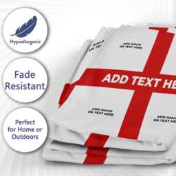 Personalised Photos England Flag Bath Beach Towel Three Lions Football Supporter St Georges Cross Sport Fan Holiday Gift Present For Him Her - thumbnail 2