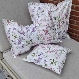 Outdoor Cushions - Oilcloth Cushions For Outdoors Pattern Flowers Floral Home & Garden Decoration in Three Different Sizes - thumbnail 1