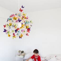 Rainbow Butterfly Chandelier Customizable Hanging Pendant Lamp - thumbnail 3