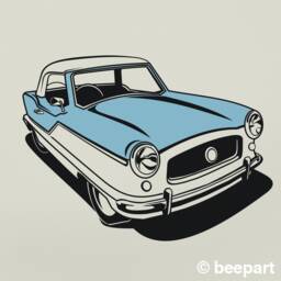 Vintage Car Vinyl Wall Decal Nash Metropolitan Auto Art Sticker - thumbnail 3
