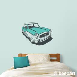 Vintage Car Vinyl Wall Decal Nash Metropolitan Auto Art Sticker - thumbnail 1