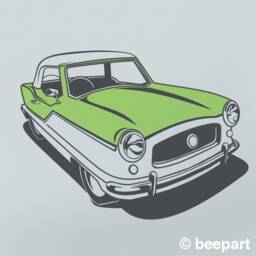 Vintage Car Vinyl Wall Decal Nash Metropolitan Auto Art Sticker - thumbnail 2