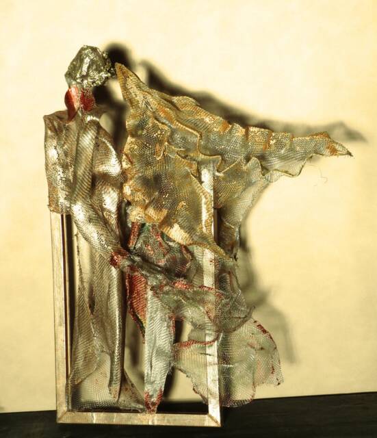 Tango. Wire Mesh Painted With Acrylic Colors. Abstract Figurine Ooak - image 1