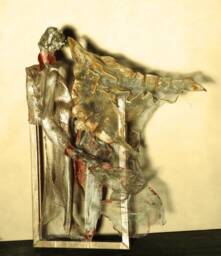 Tango. Wire Mesh Painted With Acrylic Colors. Abstract Figurine Ooak