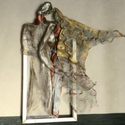 Tango. Wire Mesh Painted With Acrylic Colors. Abstract Figurine Ooak - thumbnail 2