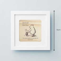 Cute Winnie The Pooh & Piglet Engraved Wood Art With Quotation Valentine's Day Gift - Unique For Girlfriend, Wife, Boyfriend, Husband - thumbnail 2