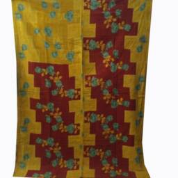 Vintage Kantha Quilt Handmade Reversible Bohemian Bedspread - 80x56 Inches - thumbnail 2