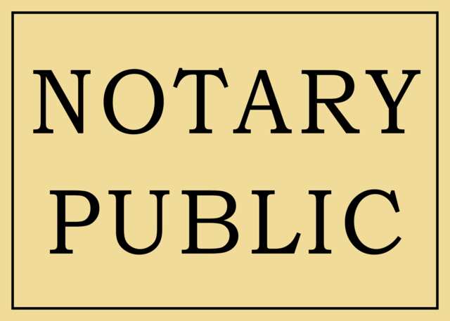 Notary Public Sign - 2 , 5 X 7 Sign, Sign Plate Plate, Symbol
