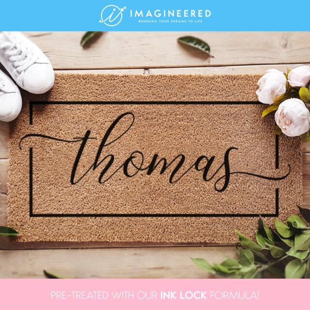 Custom Rug, Last Name Doormat, Housewarming Gift, Wedding Gift For Couple, Anniversary Personalized Family Doormat - image 1