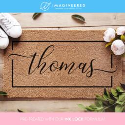 Custom Rug, Last Name Doormat, Housewarming Gift, Wedding Gift For Couple, Anniversary Personalized Family Doormat - thumbnail 1