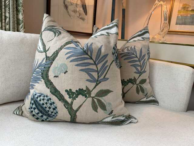 stroheim Embroidered Pillow Cover(S in Yantra Juniper Colorway - image 1