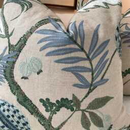 stroheim Embroidered Pillow Cover(S in Yantra Juniper Colorway - thumbnail 2