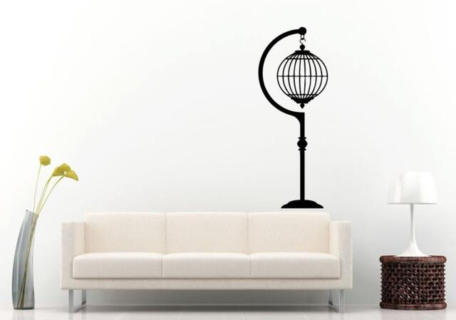 Hanging Bird Cages Wall Decal Vinyl Sticker Mural Room Decor L956 - image 1