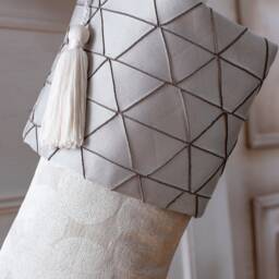 Luxury Damask Christmas Stockings in Shades Of Silver - thumbnail 3