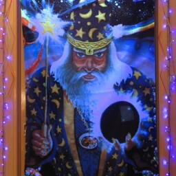 Merlin Uv Black Light Fluorescent Glow Psychedelic Art Backdrop Tapestry Wall Hanging Home Club Trance Party Festival Deco Dark Magus Warloc - thumbnail 3