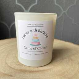 40Th Birthday Candle For Her, Turning 40 Gift For Mum, Soy Wax, Highly Scented & Long Lasting - thumbnail 2