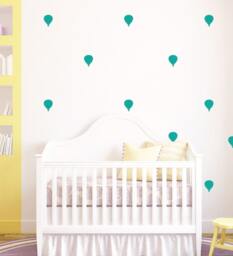 Air Balloon - Set Of 48 Wall Sticker Decal - Pattern, Art, Girls Room, Boys Nursery Decal, Decals, Kids Room Patterns - thumbnail 1