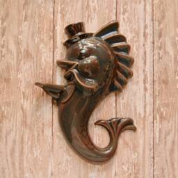 Small Fry Nautical Retro Steampunk Fish Top Hat Wall Hanging Ocean Beach House Conversation Art Studio Decor Design - thumbnail 2