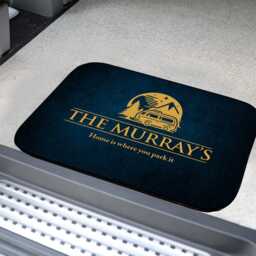 Personalised Motorhome Mat - Campervan Door Mat Blue Grunge 44cm X 32cm Ps950 - thumbnail 3