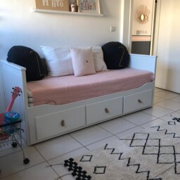 Moroccan Design Rug Ivory Black Boho Tufted - 4x6 Feet - thumbnail 4