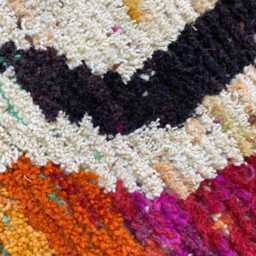 Handwoven Boujaad Rug, Colorful Moroccan Berber Wool Carpet, Boho Design - thumbnail 4