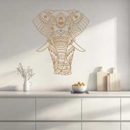 Elephant Mandala Wall Decal Boho Vinyl Sticker, Yoga Art - thumbnail 3