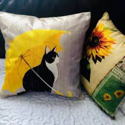Cat With Umbrella, Decorative Pillow Covers - thumbnail 4