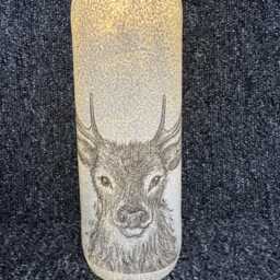 Stag Decoupage Stag Light Up Bottle & Matching Vase - Design Xmas Gifts - thumbnail 3