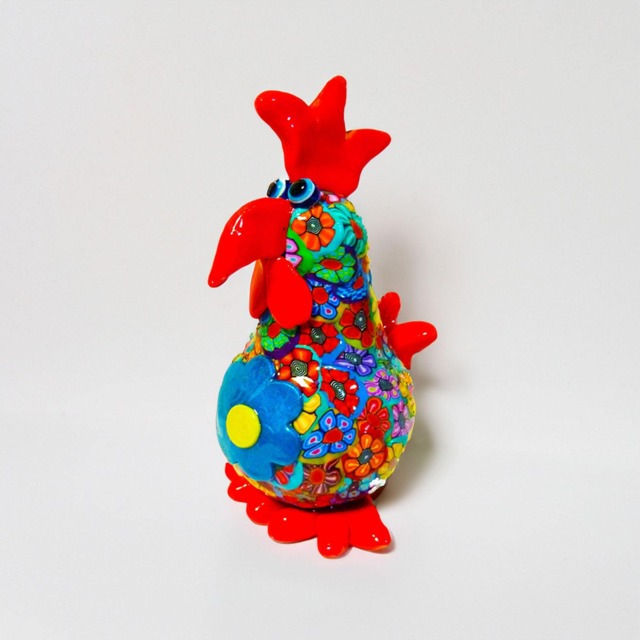 Chicken Figurine - Whimsical Rooster Sculpture & Farmhouse Kitchen Decor Accent - image 1