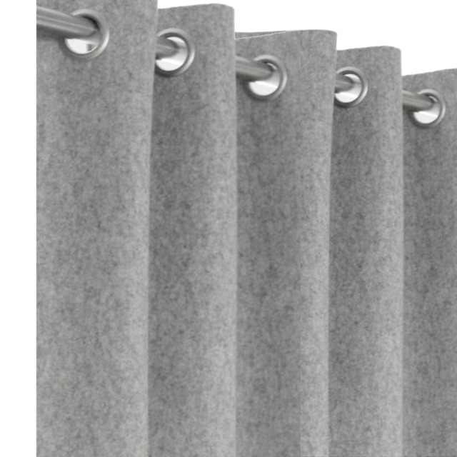 Light Gray Wool Curtains - Blackout Bedroom Extra Long Living Room Drapes Custom Eyelet Thermal For Winter - image 1