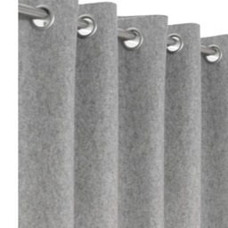 Light Gray Wool Curtains - Blackout Bedroom Extra Long Living Room Drapes Custom Eyelet Thermal For Winter - thumbnail 1