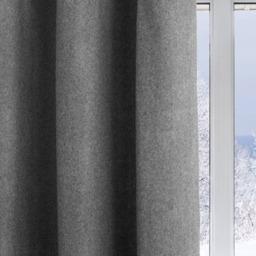 Light Gray Wool Curtains - Blackout Bedroom Extra Long Living Room Drapes Custom Eyelet Thermal For Winter - thumbnail 2
