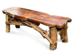 Flintstone Backless Rustic Teak Bench 150cm