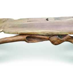 Flintstone Backless Rustic Teak Bench 150cm - thumbnail 4
