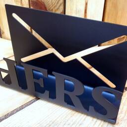 Hers Post Rack - His & Letter Rack, Metal Rack, Storage, Personalised Organisation, Custom Letter Rack - thumbnail 2
