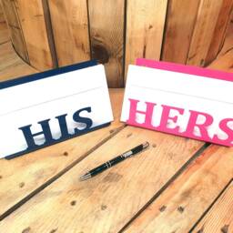 Hers Post Rack - His & Letter Rack, Metal Rack, Storage, Personalised Organisation, Custom Letter Rack - thumbnail 3