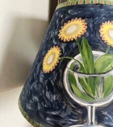 Bloomsbury Lampshade, Bohemian Interiors, Duncan Grant, Hand Painted Bespoke Lighting, Vanessa Bell Lampshade. Omega Interiors - thumbnail 2
