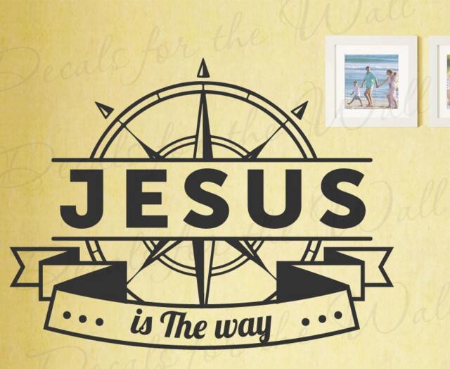 Jesus Is The Way Salvation Prayer Confidence Inspirational God Bible Verse Scripture Religious Christian Wall Decal Vinyl Art T27 - image 1