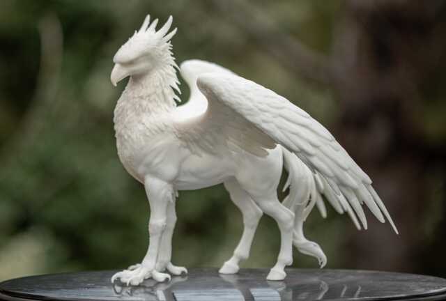Hippogriff Model Horse Artist Resin - White Figurine Unpainted - image 1