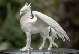 Hippogriff Model Horse Artist Resin - White Figurine Unpainted - thumbnail 1