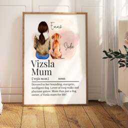 Vizsla Mum Definition Print, Personalised Print For A Mum, Owner - thumbnail 1