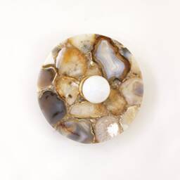 Agate Stone Round Bohemian Sconce Wall Fixture Light Unique Vanity Bathroom Lighting - thumbnail 4
