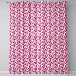 Pink Blossom Floral Seamless Pattern Soft Botanical Spring Flowers Readymade Eyelet Ring Top Thermal 100% Blackout Curtains - thumbnail 2