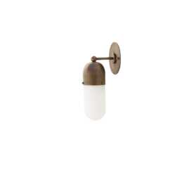 Brass Wall Sconce Light -Vanity Light-Brass Light - With Alabaster Shade, Ul Listed No.0037 - thumbnail 3