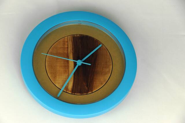 Wall Clock in Beautiful Sky Blue - image 1